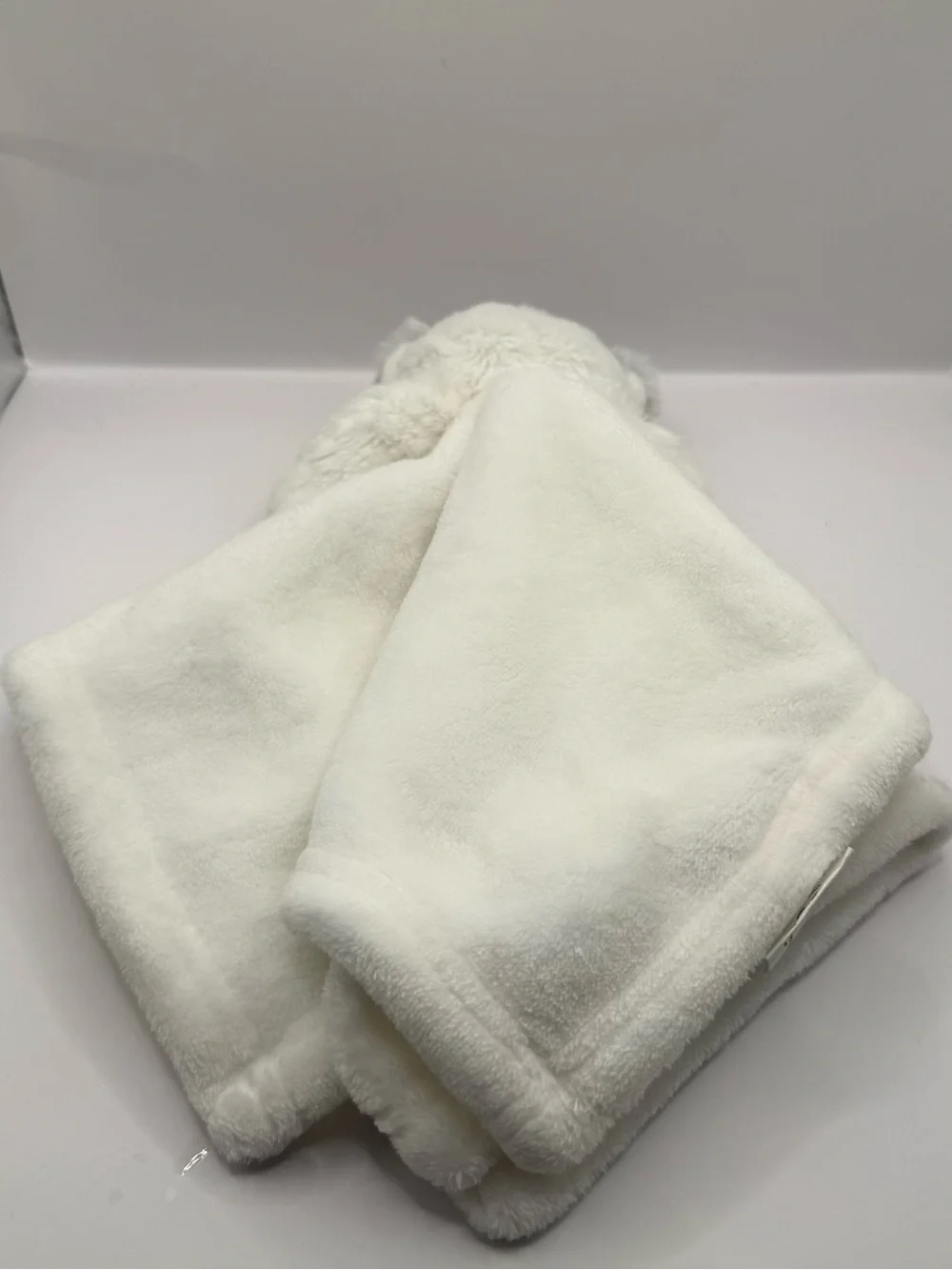 Blankets & Beyond Grey & White Fluffy Dog Lovey Security Blanket